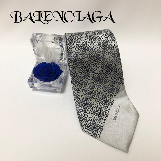 Balenciaga(バレンシアガ)のBALENCIAGA バレンシアガ ネクタイ高級シルク100% クローバー柄 メンズのファッション小物(ネクタイ)の商品写真