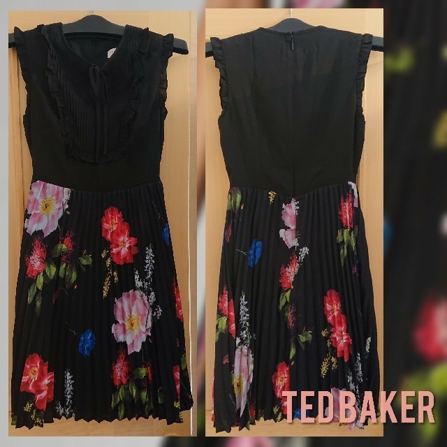 TED BAKER(テッドベイカー)の2019新作TED BAKER☆花柄プリーツワンピ レディースのワンピース(ミニワンピース)の商品写真