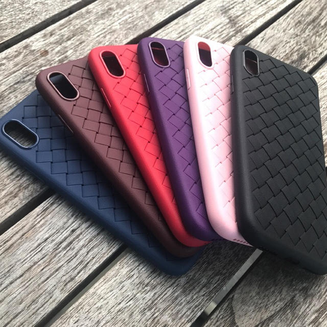 iPhoneXs X 8 8 Plus 7 7Plus ケース 編み込み TPU スマホ/家電/カメラのスマホアクセサリー(iPhoneケース)の商品写真