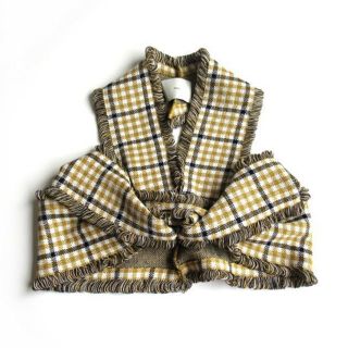 ビューティアンドユースユナイテッドアローズ(BEAUTY&YOUTH UNITED ARROWS)のTAN CHECKERED HALTERNECK チェック ビスチェ(ニット/セーター)