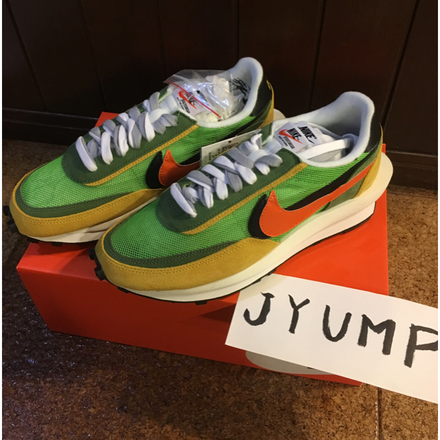 26.5cm NIKE SACAI LD WAFFLE グリーン ガスト