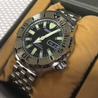 セイコー(SEIKO)の美品 SEIKO DAIVER'S ブラックモンスター(腕時計(アナログ))