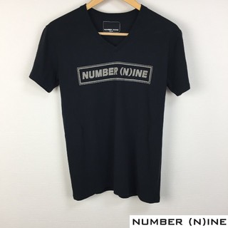 ナンバーナイン(NUMBER (N)INE)の美品 ナンバーナイン 半袖Tシャツ ブラック サイズL(Tシャツ/カットソー(半袖/袖なし))