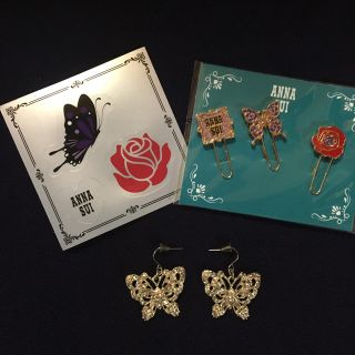 アナスイ(ANNA SUI)のアナスイ  バタフライピアス  クリップ  シール  セット(ピアス)