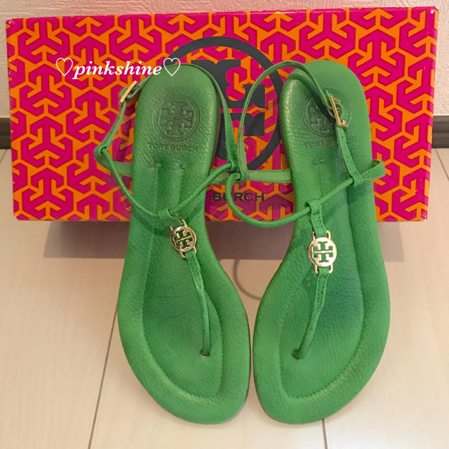 Tory Burch(トリーバーチ)のTORY BURCHトングサンダル♡レア色Light Green レディースの靴/シューズ(サンダル)の商品写真