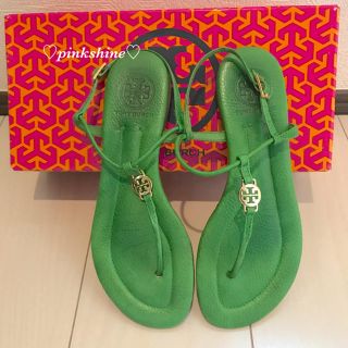 トリーバーチ(Tory Burch)のTORY BURCHトングサンダル♡レア色Light Green(サンダル)