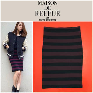 メゾンドリーファー(Maison de Reefur)のMAISON DE REEFUR スカート ボーダー ニット メゾンドリーファー(ひざ丈スカート)