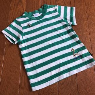 ハッカキッズ(hakka kids)のHAKKA kids ハッカキッズ ☆ グリーン× ホワイト ボーダー Ｔシャツ(Ｔシャツ)