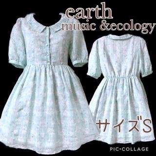 アースミュージックアンドエコロジー(earth music & ecology)のアースミュージック 襟付きワンピース(ひざ丈ワンピース)