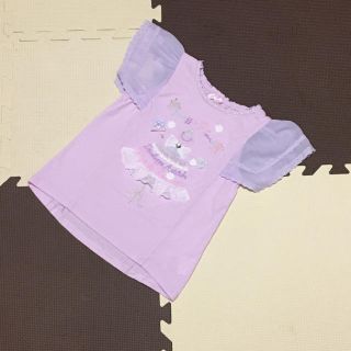 メゾピアノ(mezzo piano)のメゾピアノ ハンカチスリーブ ドレスモチーフ Tシャツ 120(Tシャツ/カットソー)