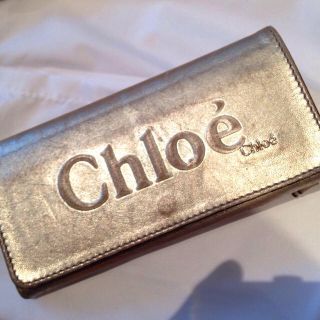 クロエ(Chloe)のクロエ シャンパンゴールド長財布(財布)