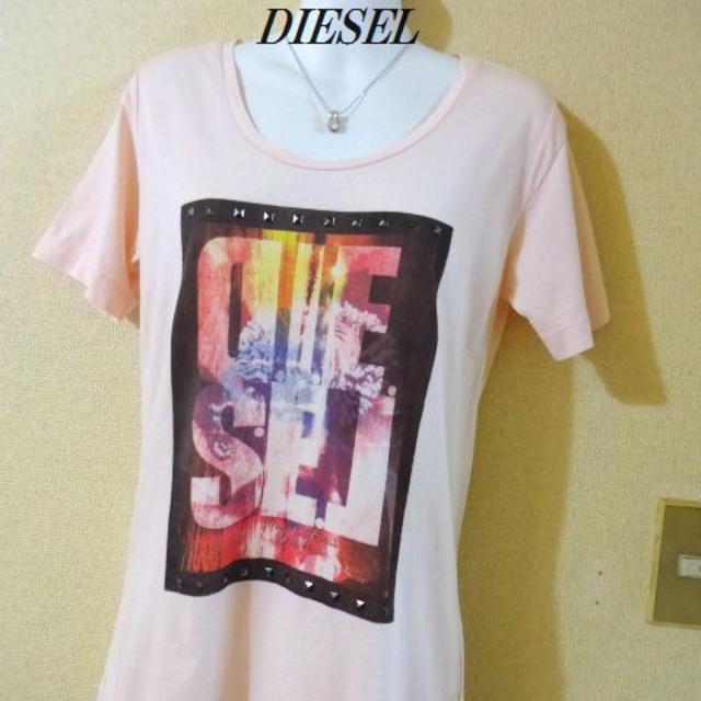 DIESEL(ディーゼル)のDIESELディーゼル♡スタッズお洒落ロゴTシャツ レディースのトップス(Tシャツ(半袖/袖なし))の商品写真