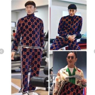 Gucci - GUCCI GGパターン シェニール コットンジャケットパンツセット