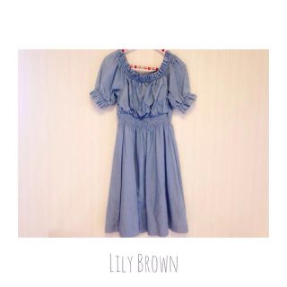 リリーブラウン(Lily Brown)のdenim one-piece(ひざ丈ワンピース)