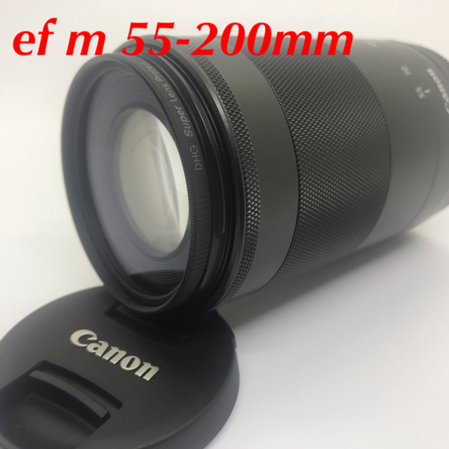 美品 プロテクター付 Canon 望遠ズーム EF M 55 200mm