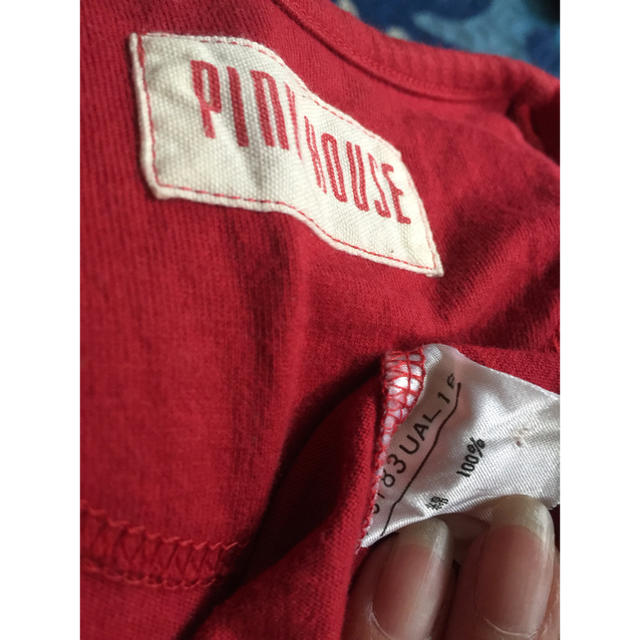 PINK HOUSE(ピンクハウス)の赤 レッド カーディガン フリル リボン レディースのトップス(カーディガン)の商品写真
