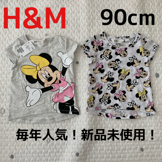 H&M(エイチアンドエム)の【新品未使用】ミニーちゃんTシャツ★セット キッズ/ベビー/マタニティのキッズ服女の子用(90cm~)(Tシャツ/カットソー)の商品写真