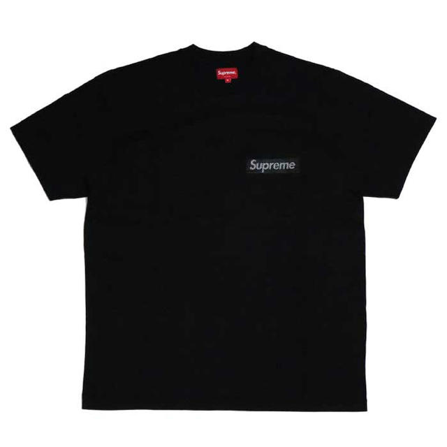 メンズsupreme mesh stripe pocket tee