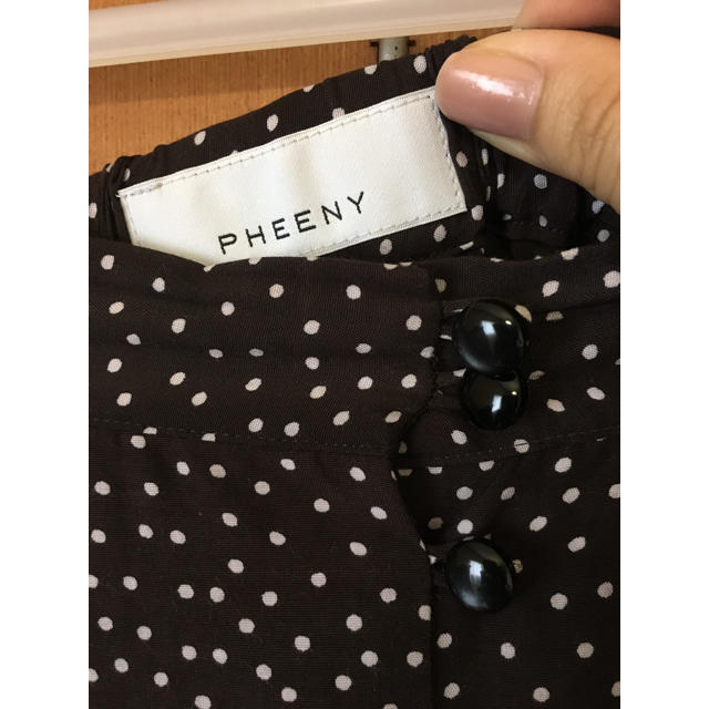 Pheeny 2018SS レーヨンドットスカート ブラウン サイズ2