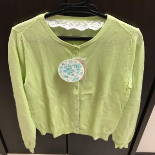 アースミュージックアンドエコロジー(earth music & ecology)の新品 アース グリーンカーディガン(カーディガン)