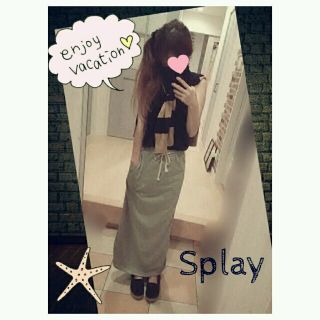 スプレイ(SpRay)のｻｲﾄﾞｽﾘｯﾄ♡ｸﾞﾚｰﾛﾝｽｶ(ロングスカート)