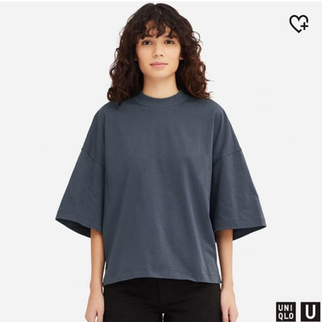 UNIQLO(ユニクロ)のオーバーサイズスクエアＴ(5分袖) レディースのトップス(Tシャツ(半袖/袖なし))の商品写真