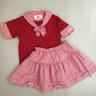 ピンクハウス(PINK HOUSE)のベビーピンクハウス S 100 セットアップ BABY PINK HOUSE(スカート)