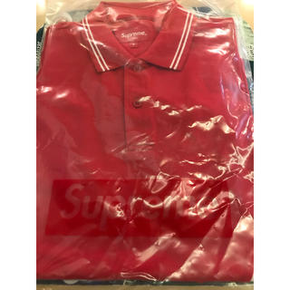 シュプリーム(Supreme)のsupreme sロゴ ポロシャツ 赤 sサイズ(ポロシャツ)