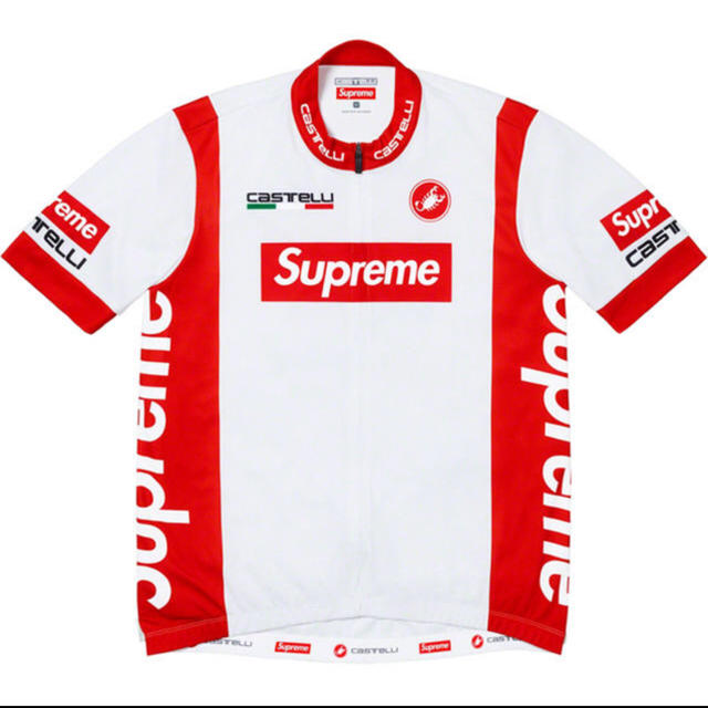 White送料込み XL Supreme Castelli Cycling Jersey