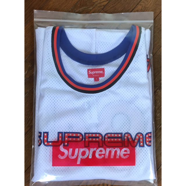 supreme  Rhinestone Basketball Jersey 白L