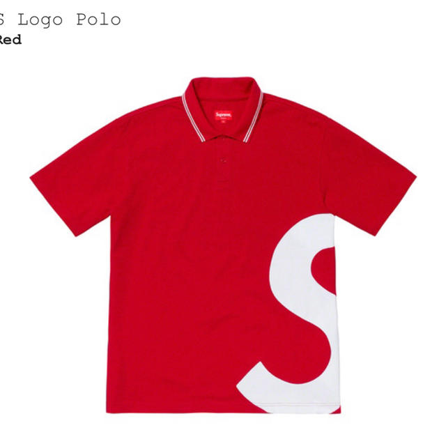 M supreme s logo polo 赤トップス