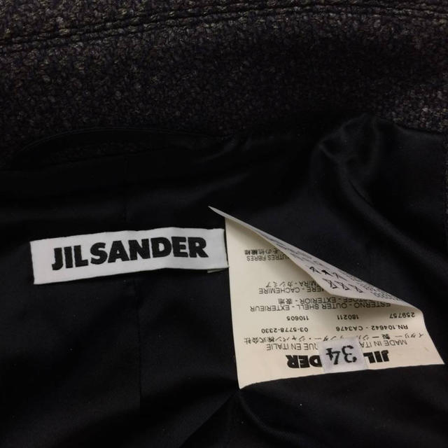 Jil Sander(ジルサンダー)の超美品　ジルサンダー　カシミア主ツイードデザインＰコート　国内正規品 レディースのジャケット/アウター(ピーコート)の商品写真