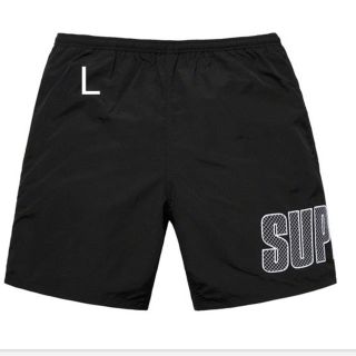 シュプリーム(Supreme)のLogo Appliqué Water Short 水着 black  L (水着)