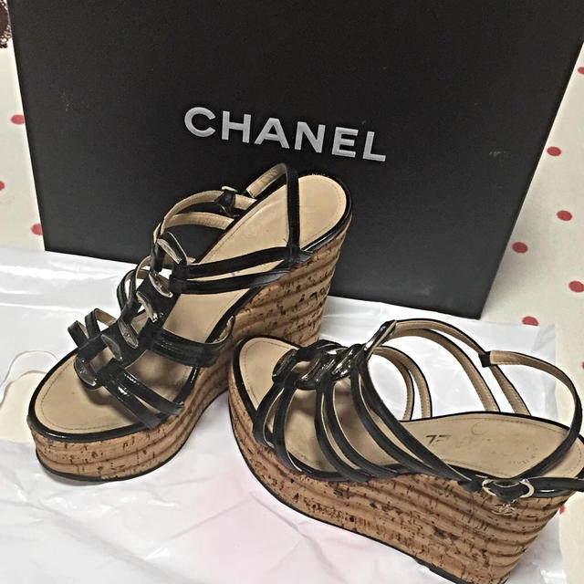 シャネル 正規品ウエッジサンダル♡♡36 シャネル 正規品ウエッジサンダル♡♡36