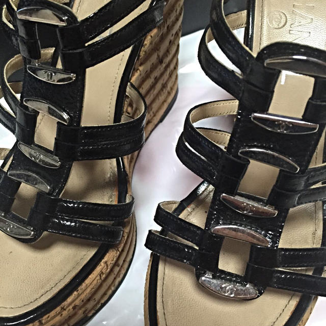 シャネル 正規品ウエッジサンダル♡♡36 シャネル 正規品ウエッジサンダル♡♡36