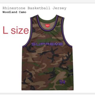 シュプリーム(Supreme)のsupreme Rhinestone Basketball Jersey 迷彩(タンクトップ)