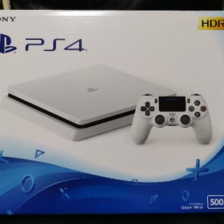 プレイステーション4(PlayStation4)の【新品】PlayStation4 グレイシャーホワイト 500GB　送料込み！(家庭用ゲーム機本体)