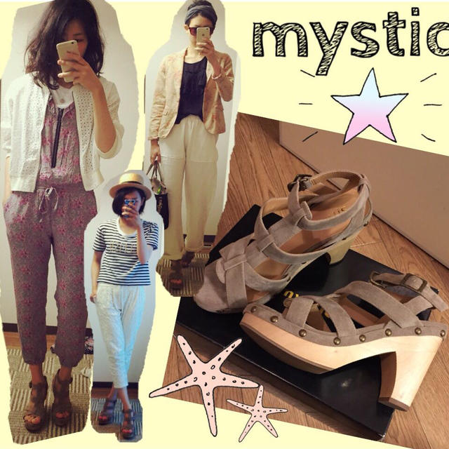 mystic(ミスティック)のクロスTサンダル mystic 値下げ レディースの靴/シューズ(サンダル)の商品写真