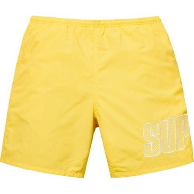 supreme Logo Appliqu Water Short 黄色 S