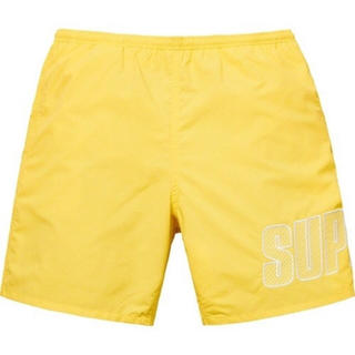 シュプリーム(Supreme)のsupreme logo applique water short yellow(ショートパンツ)