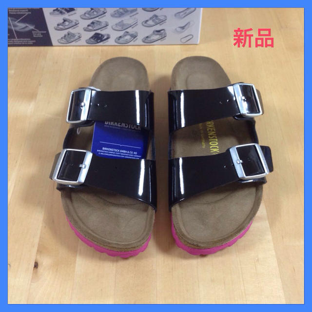 BIRKENSTOCK(ビルケンシュトック)の★ 新品 BIRKEN エナメルブラック レディースの靴/シューズ(サンダル)の商品写真