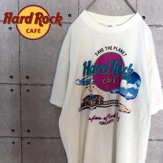 【レア柄】アメリカ製 ハードロックカフェ  Tシャツ オーランド(Tシャツ/カットソー(半袖/袖なし))