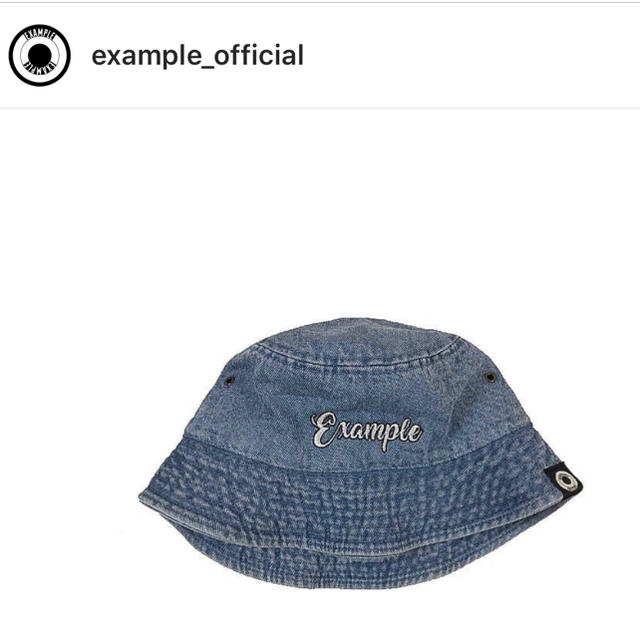 EXAMPLE Denim Bucket hat Light Blue サイズL