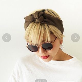 トゥデイフル(TODAYFUL)のtodayful リネンヘアターバン カーキ(ヘアバンド)