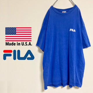 フィラ(FILA)の【90s Made in USA 】FILA 人気のワンポイント刺繍ロゴTシャツ(Tシャツ/カットソー(半袖/袖なし))