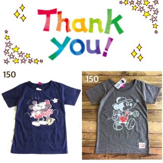 ディズニー(Disney)の❤️専用★【150】ミキミニT紺+ミッキー クラックTグレー 合計2点(Tシャツ/カットソー)