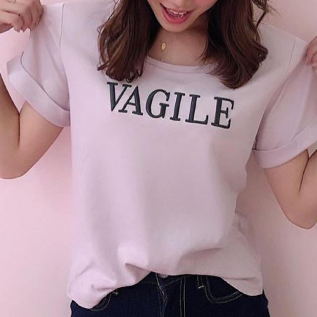 rienda(リエンダ)の新品・未使用☆人気完売品！リエンダ☆ロゴT☆ピンク レディースのトップス(Tシャツ(半袖/袖なし))の商品写真