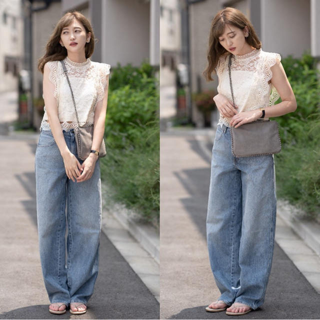 しまむら(シマムラ)のけんぴ様専用 ノースリーブレースプルオーバー新品 レディースのトップス(カットソー(半袖/袖なし))の商品写真