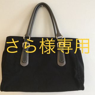 サザビー(SAZABY)の【未使用】サザビートートバッグ A4 肩掛けOK 帆布 軽量 ブラック(トートバッグ)