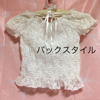 アンクルージュ(Ank Rouge)のAnk Rouge レースシャーリングTOPS(カットソー(半袖/袖なし))